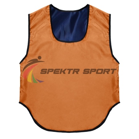 Купить Манишка футбольная двусторонняя Spektr Sport оранжево-синяя, р. 50-54 в Яхроме 